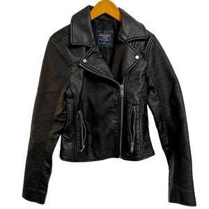 Abercrombie and Fitch faux leather crop jacket. Size S